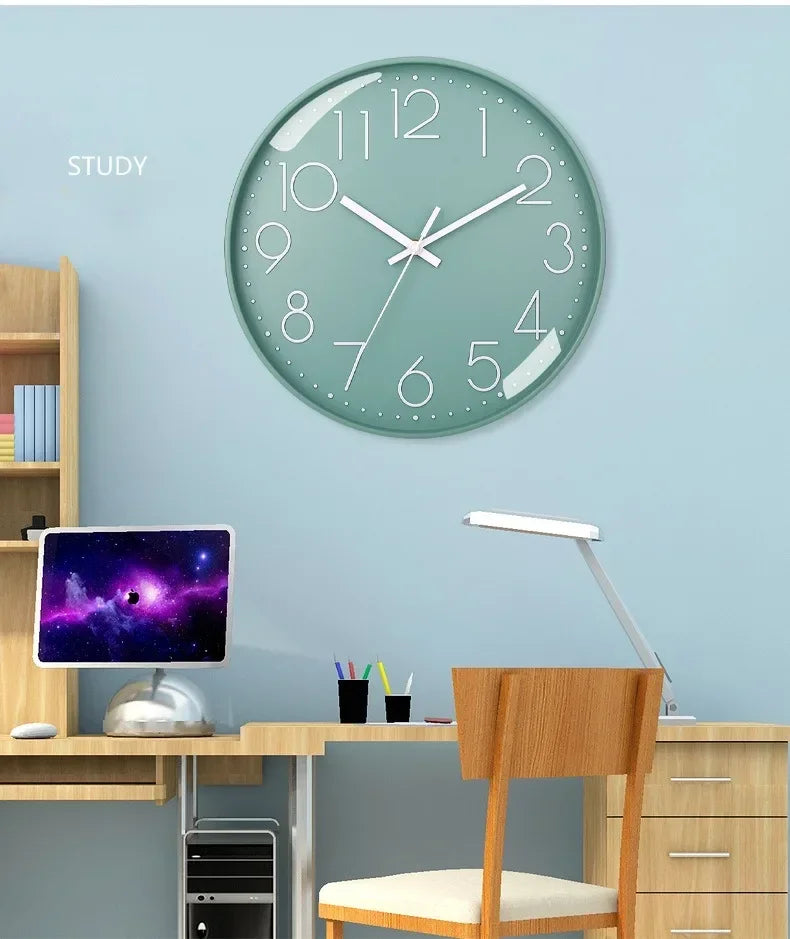 Elegant 8 Inch Silent Wall Clock - Modern Quartz Design