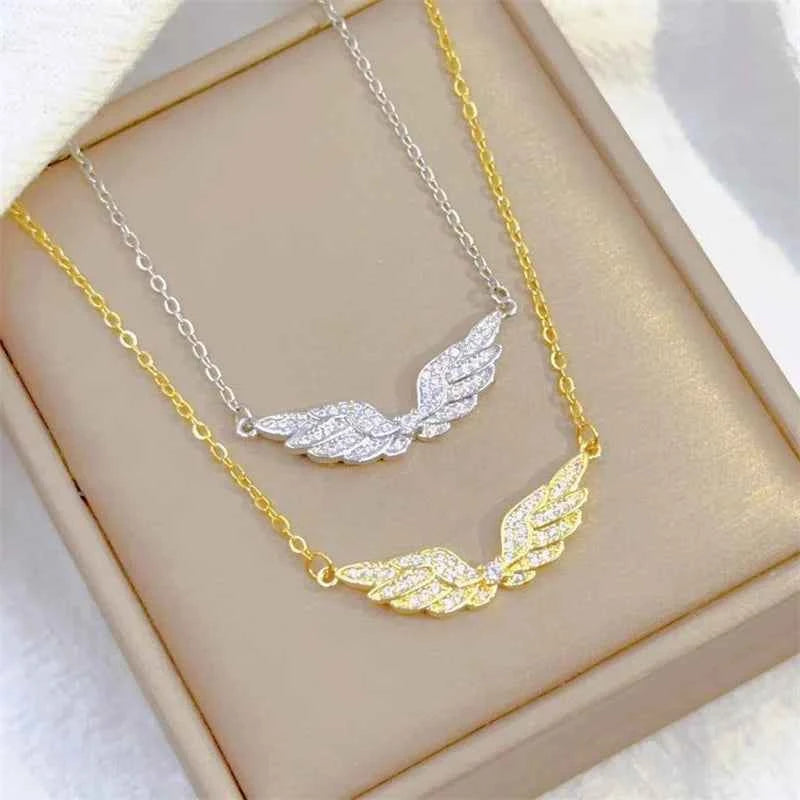 Exquisite Angel Wings Necklace - Stainless Steel Clavicle Chain