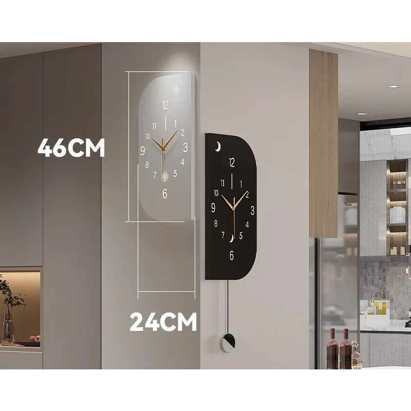 Elegant Double Sided Wall Clock - Premium Metal Design