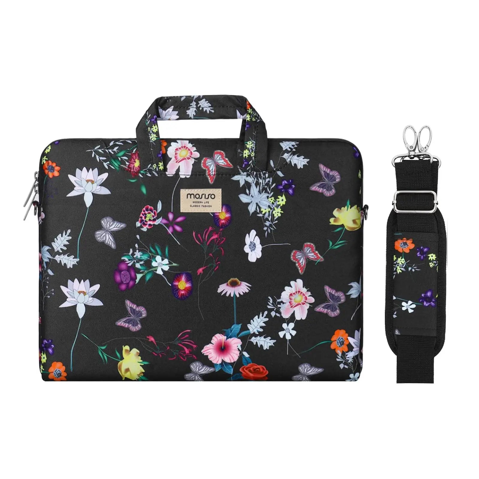 Premium Laptop Shoulder Bag - Water-Resistant Canvas Briefcase