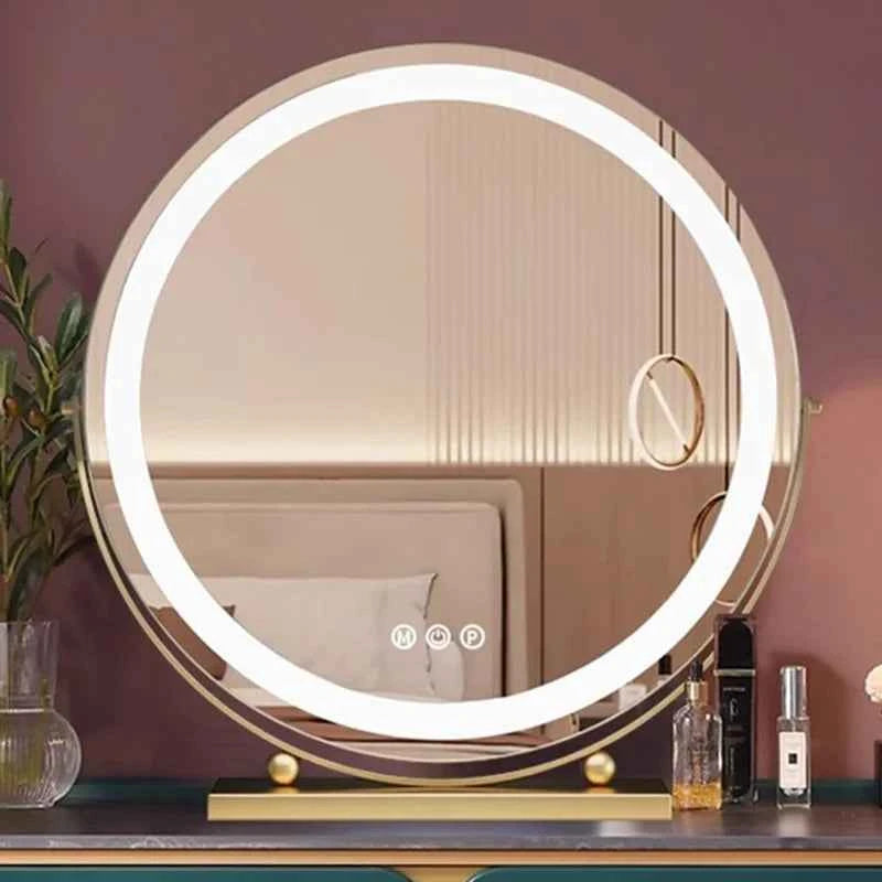 Premium Luxury Gold Makeup Mirror - Aesthetic LED Lights