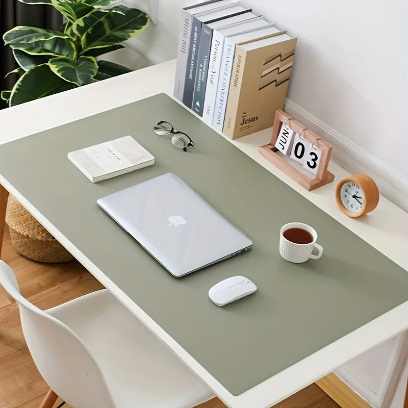 Premium Large Faux Leather Desk Pad - Non-Slip & Waterproof