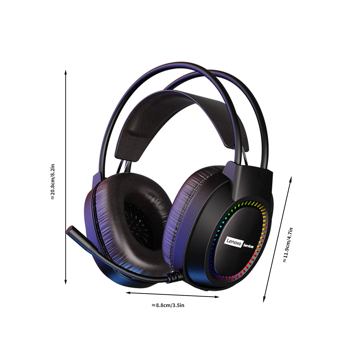 Premium RGB Gaming Headphones with Noise-Cancelling Microphone