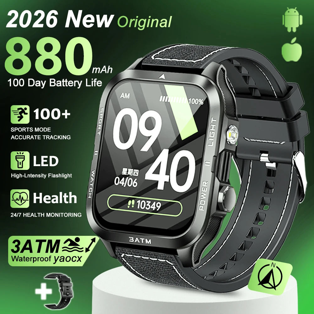 Smart Sports Watch with LED Lighting & Health Detection