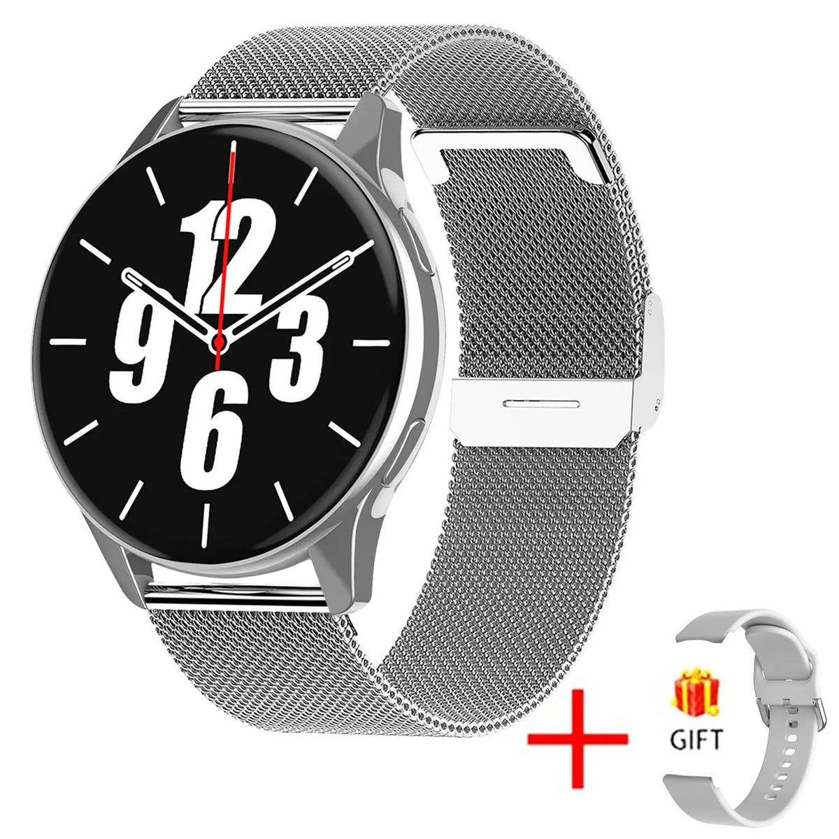 Premium Wireless Charging Smartwatch - Bluetooth Calls & Fitness Tracker