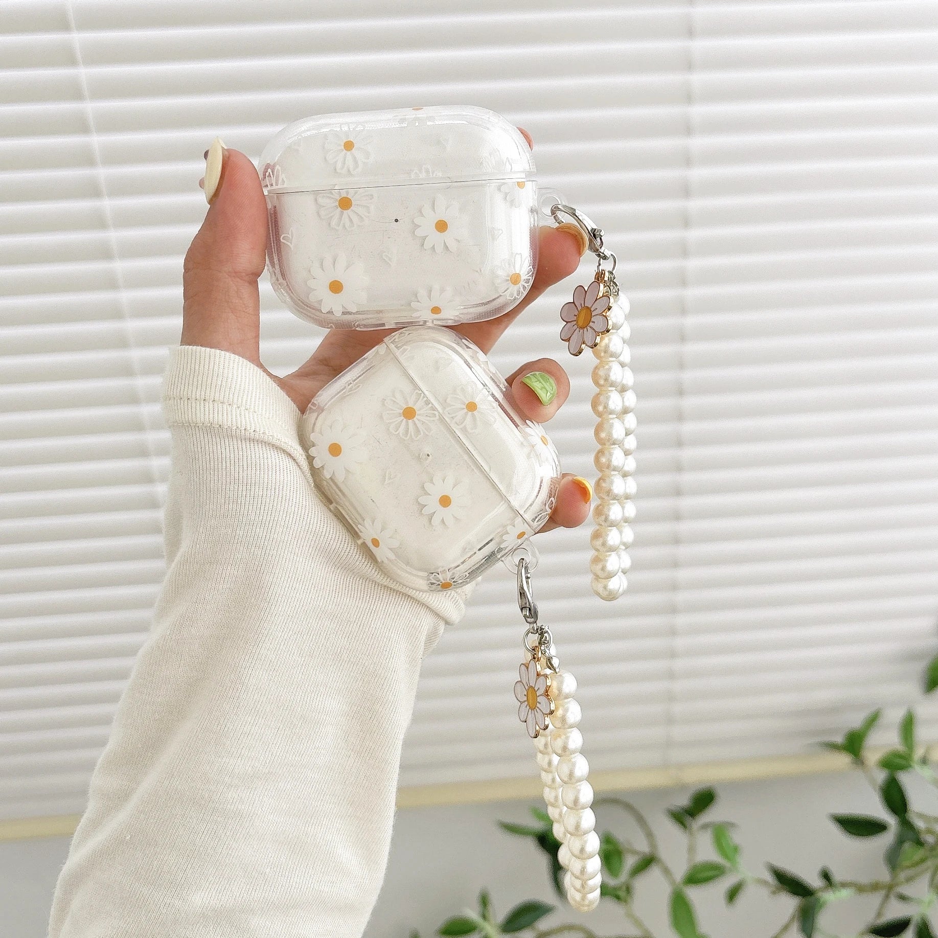Pearl AirPods Case - TPU Flower Pattern for AirPods 1/2/3/Pro/Pro2