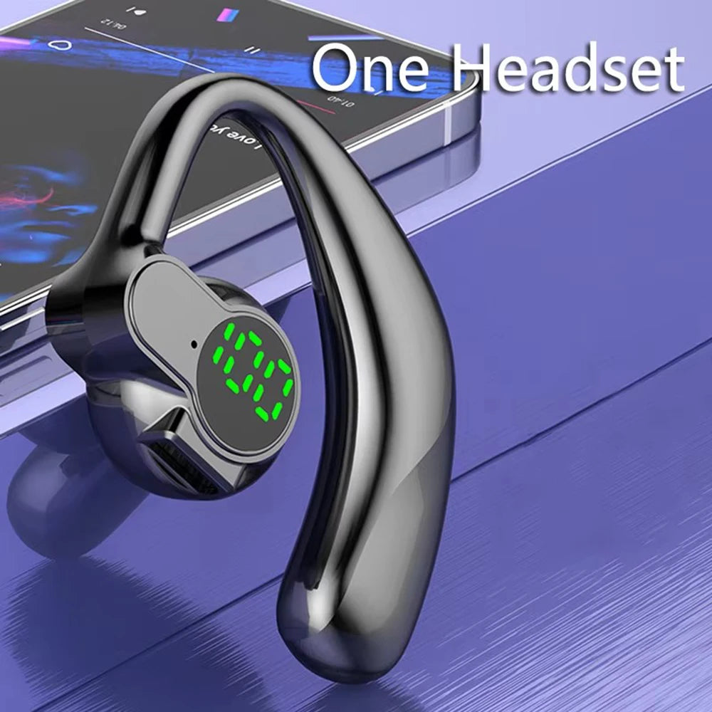 Premium Bluetooth Ear Hook Headphones - Noise Cancelling & Hands-Free