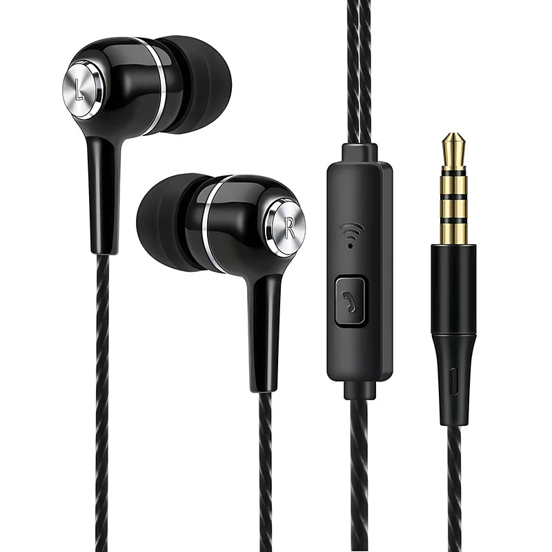 Premium Wired In-Ear Headphones with HiFi Bass & Mic