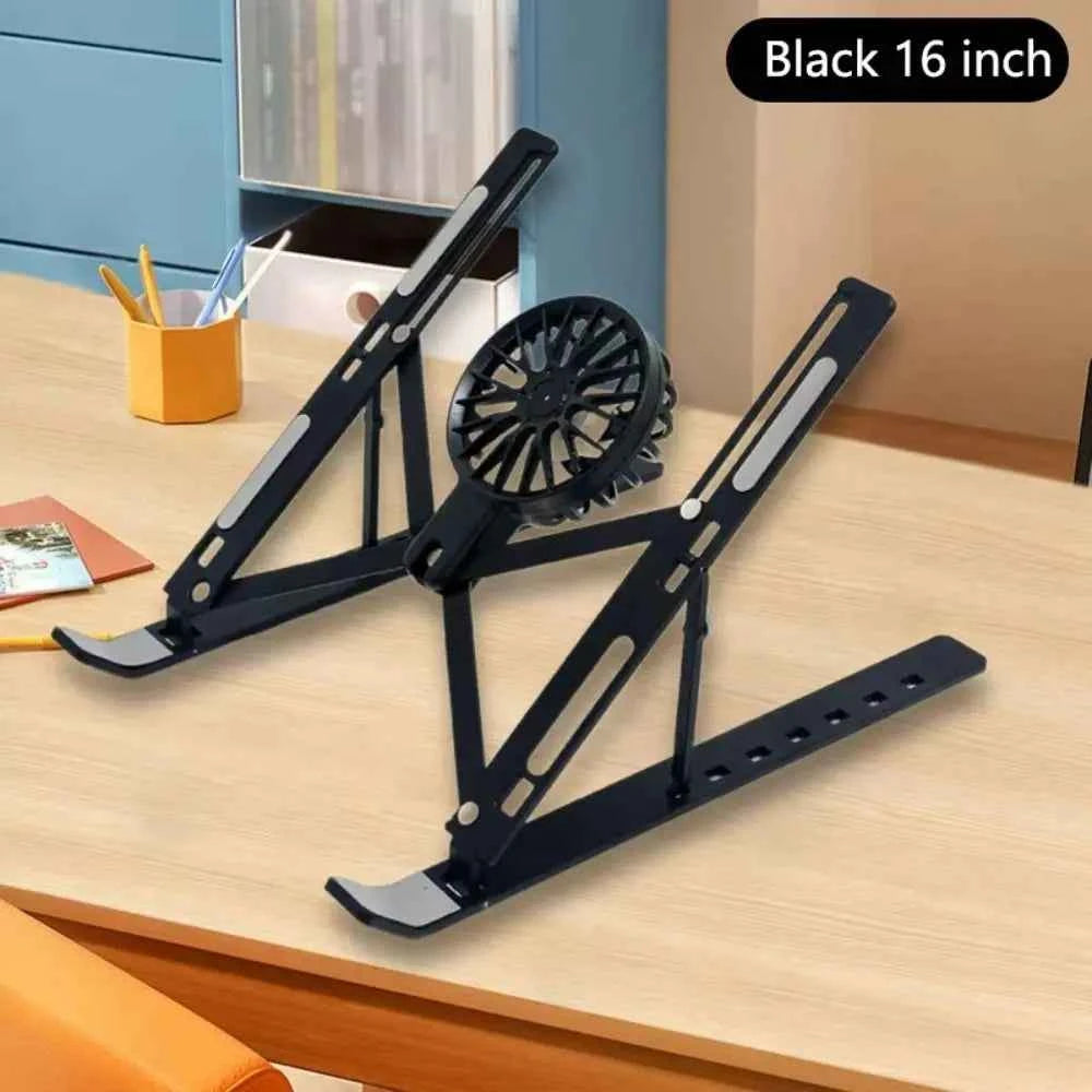 Universal Foldable Laptop Cooling Stand - Aluminum Notebook Bracket