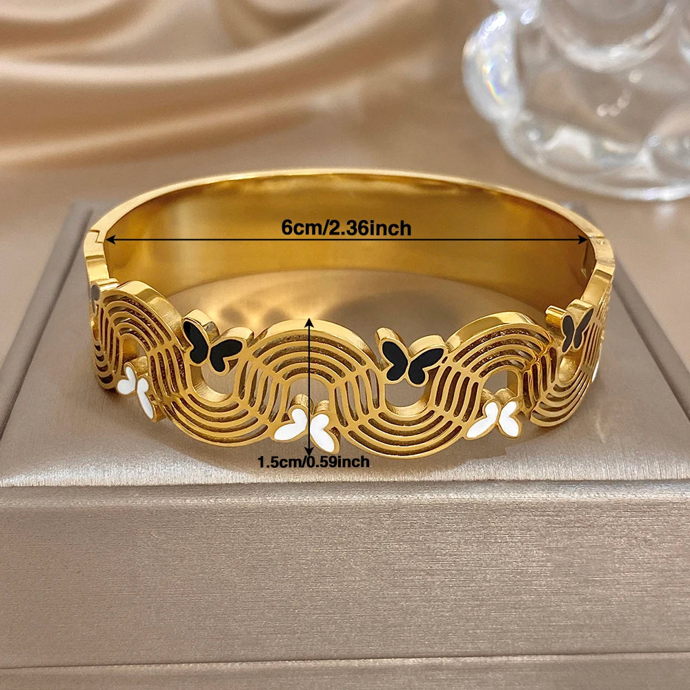 Elegant Butterfly Cuff Bracelet - Premium Stainless Steel