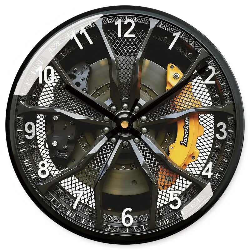 Elegant Silent Gear Wall Clock - No-Punch Quartz Movement