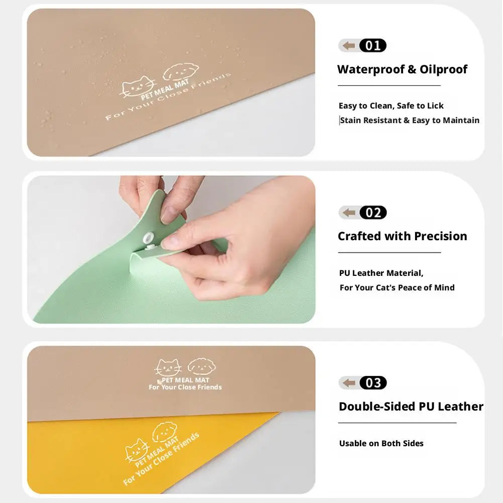 Premium Waterproof Pet Feeding Mat - Anti-Spill & Non-Slip