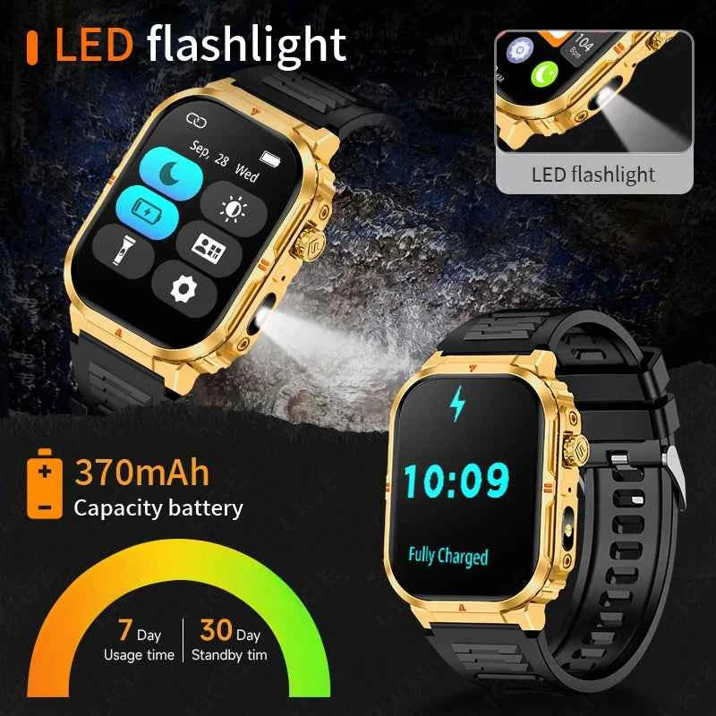 Ultimate Smart Watch For Men - IP68 Waterproof & Health Monitor