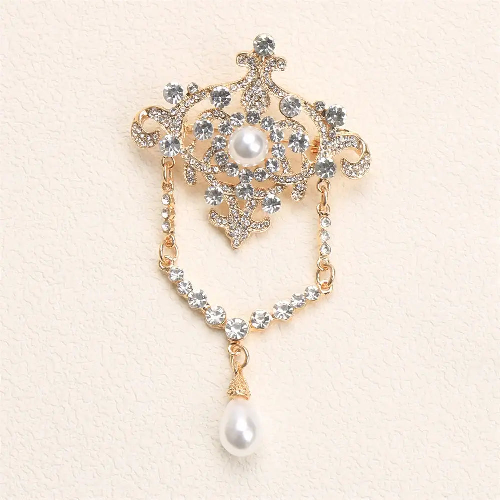 Premium Crystal Bow Brooch - Exquisite Sparkling Accessory