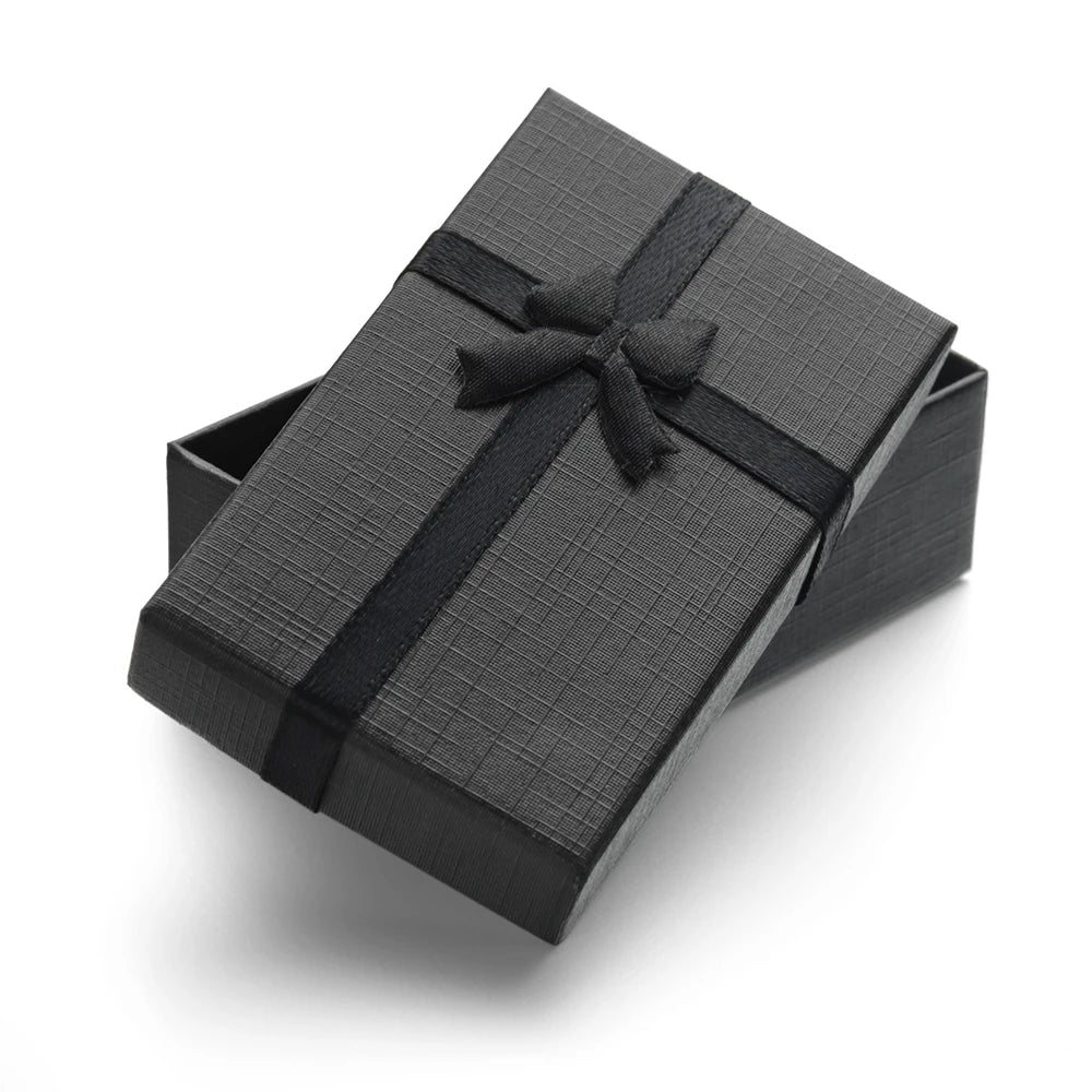 Elegant Black Paper Gift Box - Jewelry & Accessories Packaging