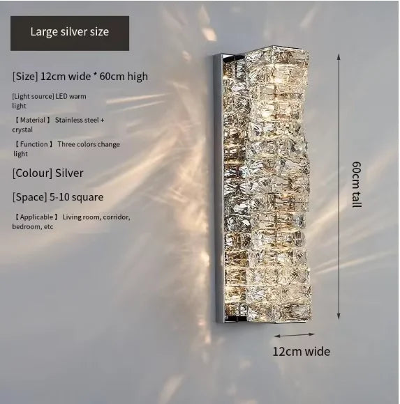 Premium Luxury Crystal Wall Lamp - Modern LED Sconce