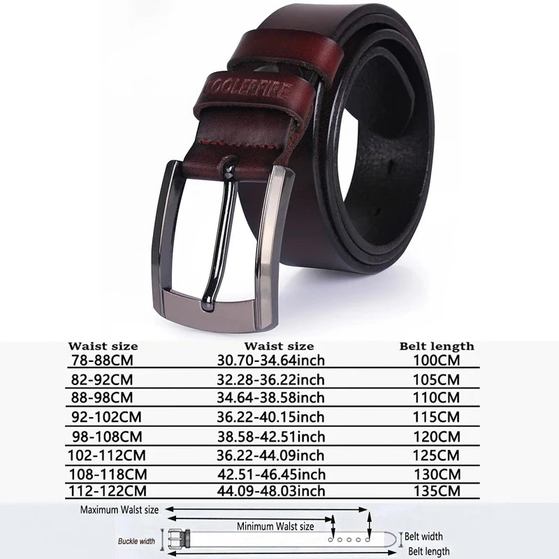Luxury Genuine Leather Belt - Premium Cowskin Fashion Strap
