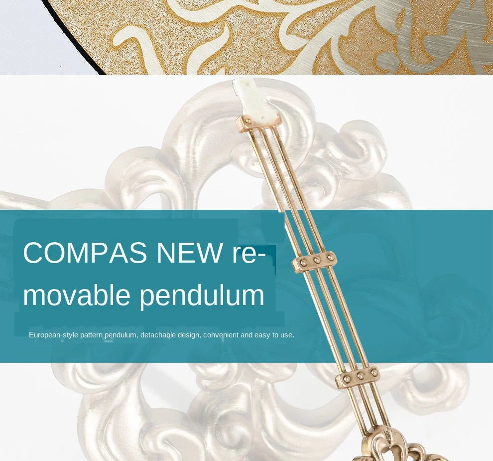 Elegant Retro Wall Clock - Mute Pendulum Design
