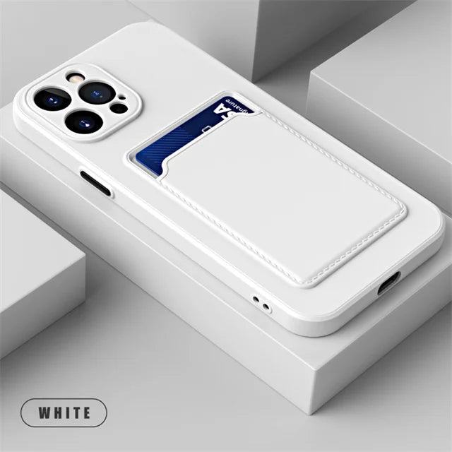 Luxury Soft Silicone Wallet Case with Card Holder