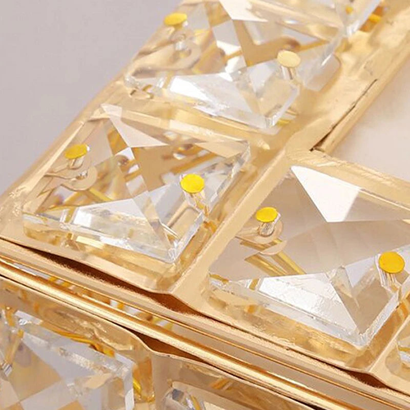 Elegant Luxury Crystal Tissue Box for Tabletop Decor