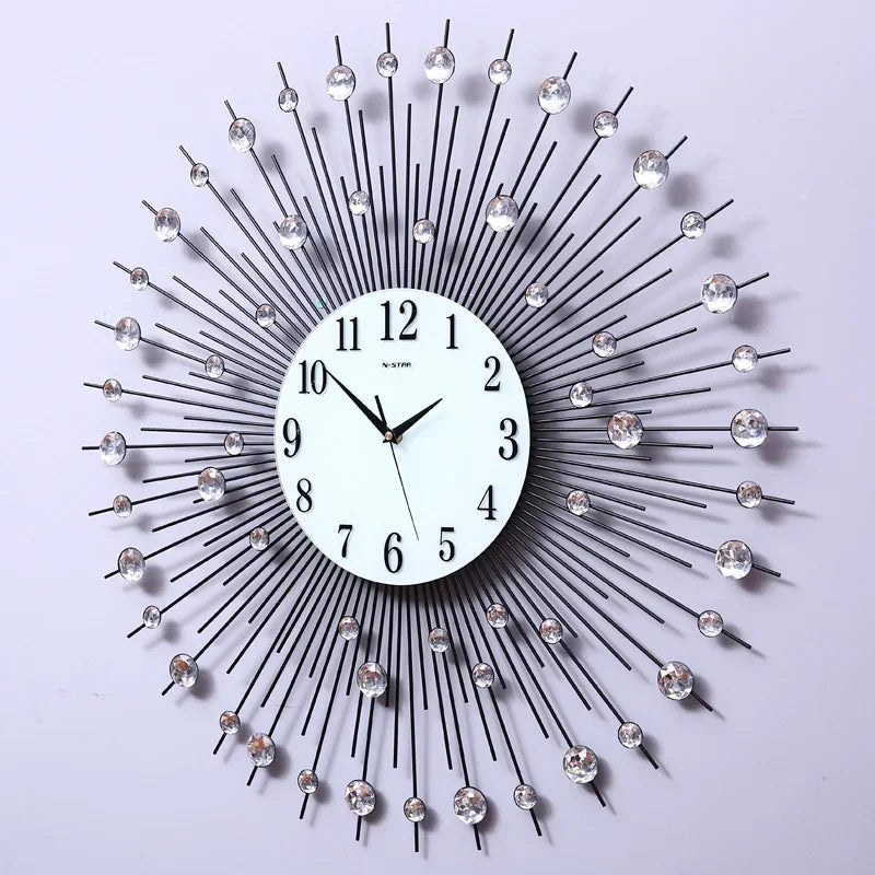 Elegant Luxury Electronic Wall Clock - Silent Quartz Movement