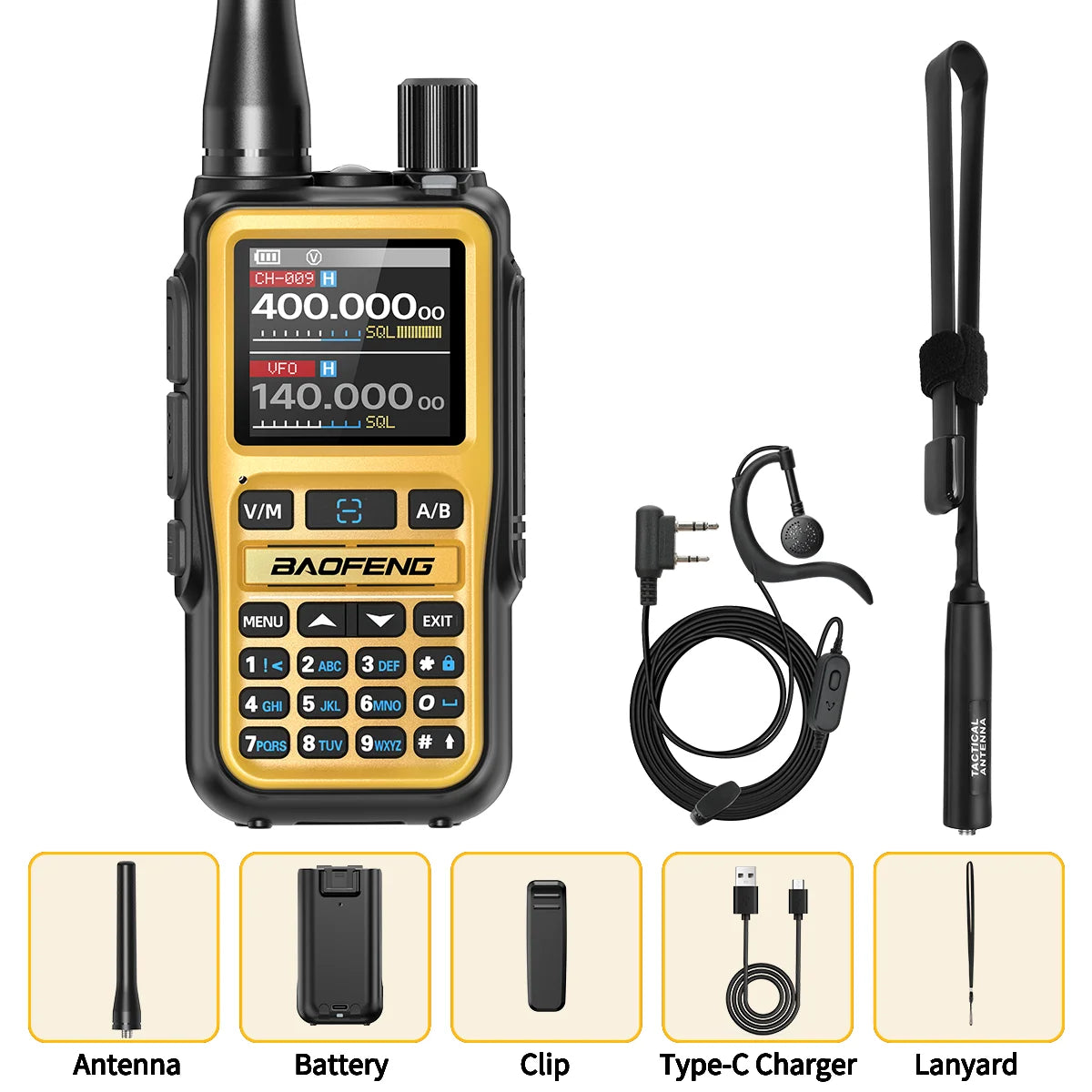 Professional Mini Walkie Talkie - Multi-Band & Bluetooth Two-Way Radio