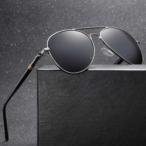 Classic Pilot Sunglasses - UV400 Metal Designer Eyewear