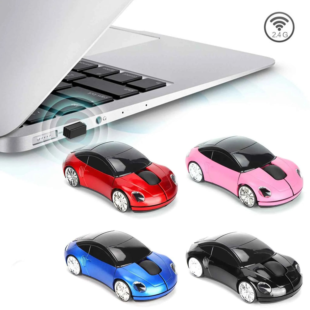 Wireless Mouse 2.4G Mini Car-Shaped Optical Mouse Suitable for Laptops, Tablets, and PC Office Use