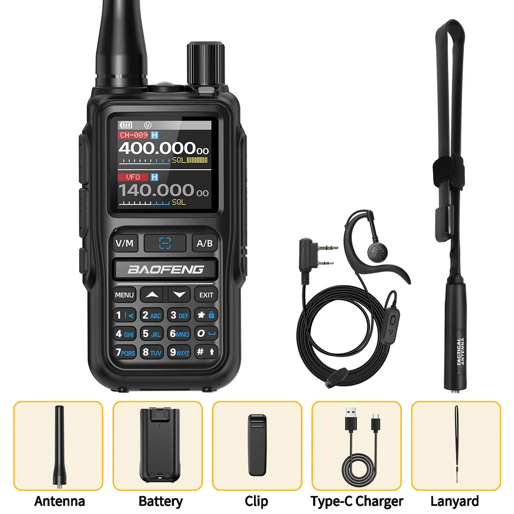 Professional Mini Walkie Talkie - Multi-Band & Bluetooth Two-Way Radio