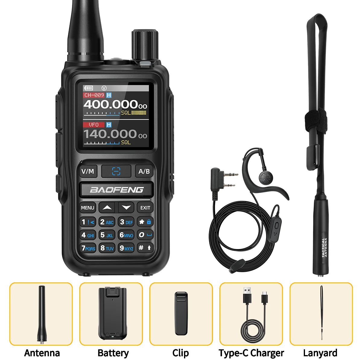 Professional Mini Walkie Talkie - Multi-Band & Bluetooth Two-Way Radio