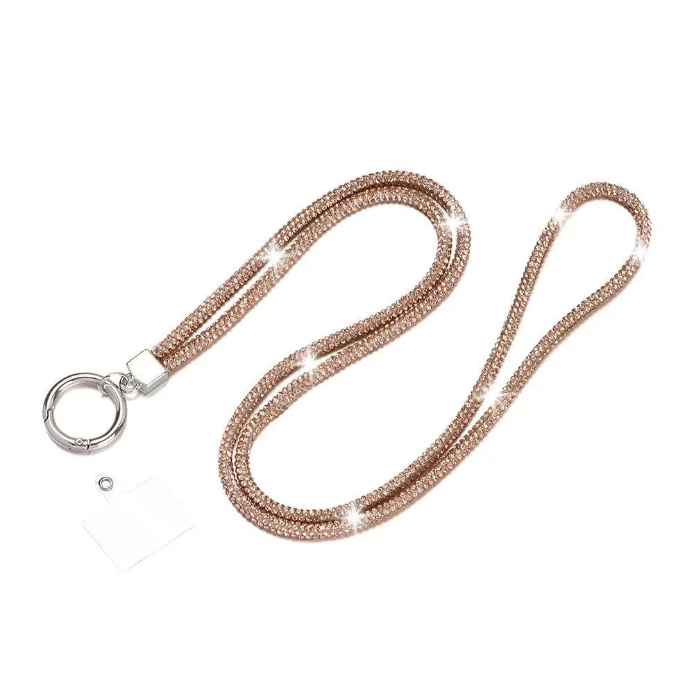 Luxury Rhinestone Phone Lanyard Strap - Sparkling Crystal Chain