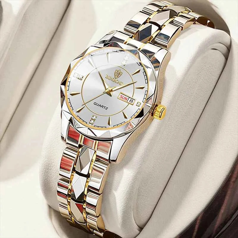 Luxury Women's Quartz Watch - Waterproof Stainless Steel
