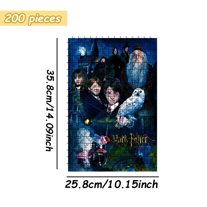 Premium Harry Potter Wooden Puzzle - Hogwarts Characters & Hedwig