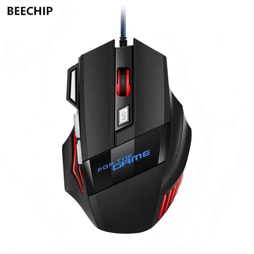 Ergonomic gaming mouse - RGB backlit wired mouse with 7D tracking and 5500 DPI