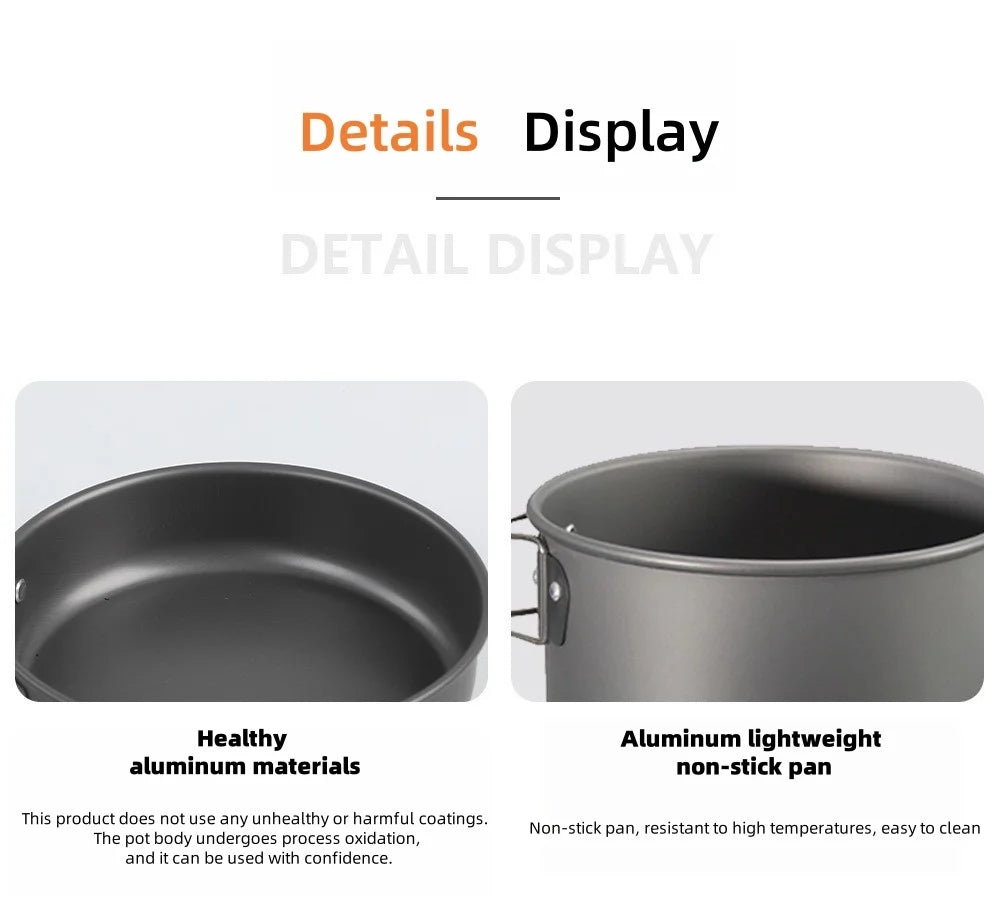 Premium Portable Camping Cookware Set - Durable Outdoor Gear