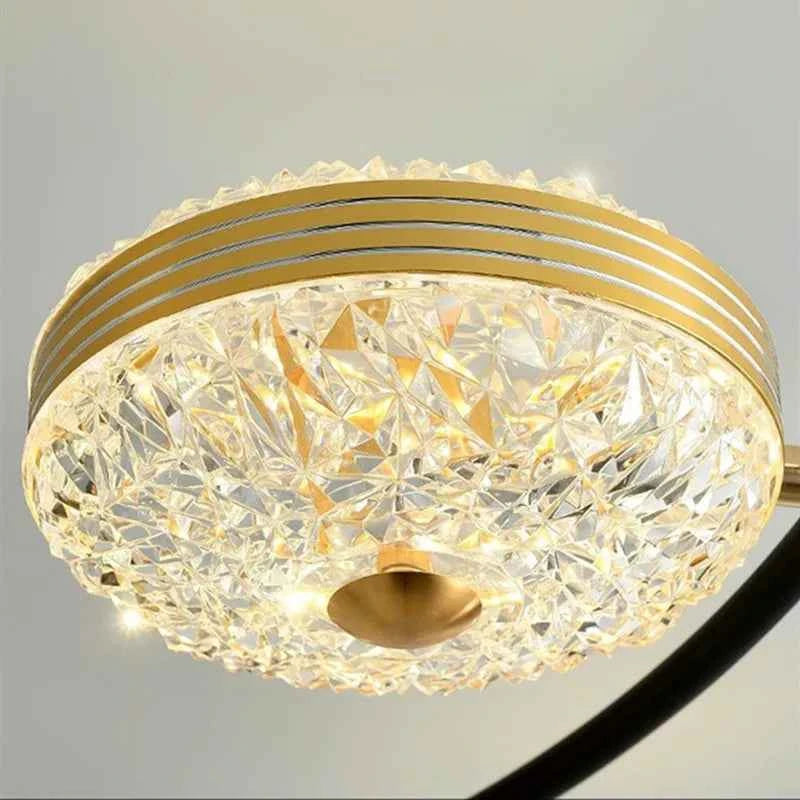 Luxury Crystal Ceiling Chandelier - Nordic Gold Living Room Light