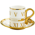 Elegant Luxury Ceramic Coffee Cup Set - Gold Edged Perfection