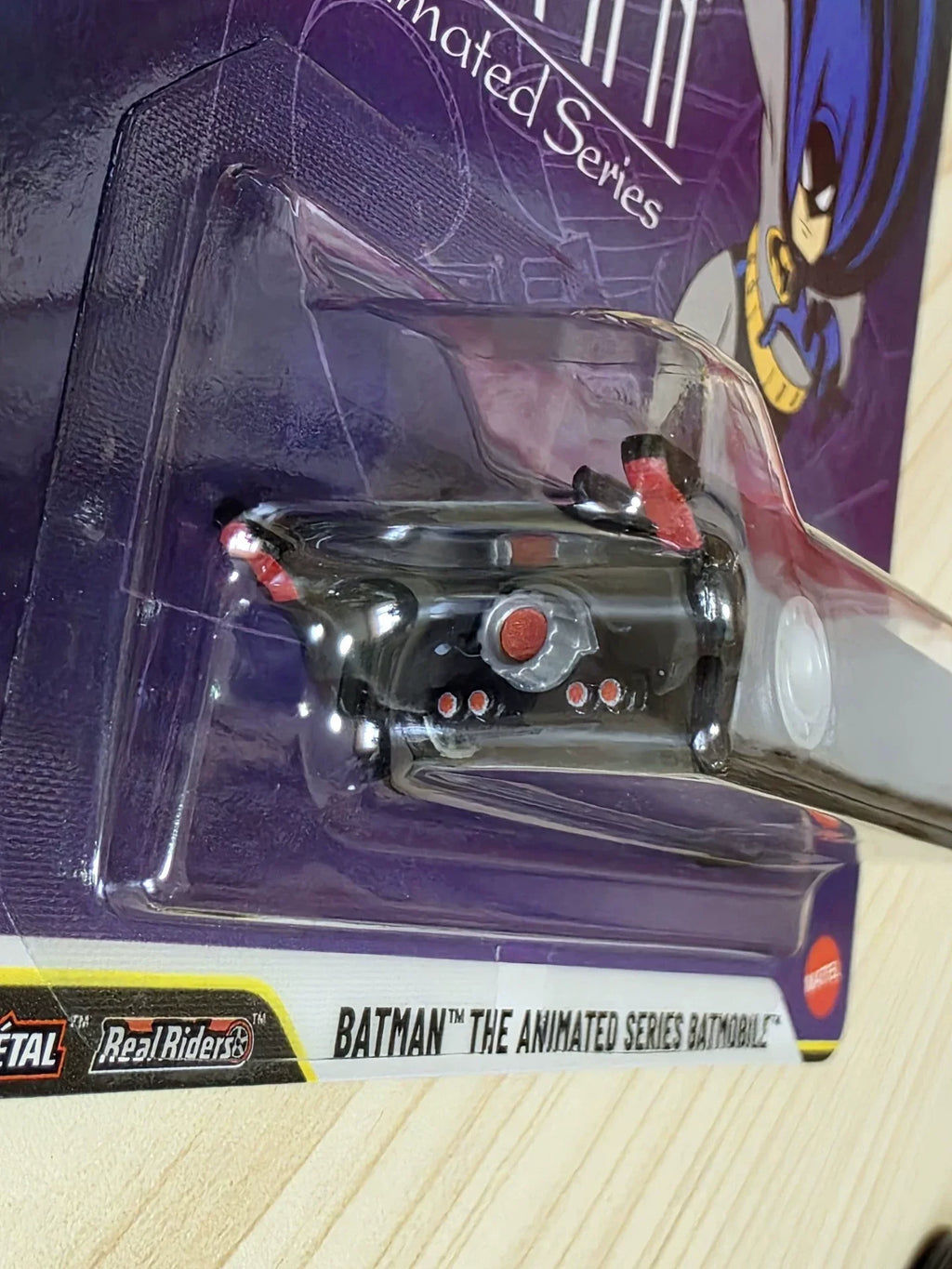 Premium Batman Diecast Car - 1:64 Scale Animated Series Batmobile