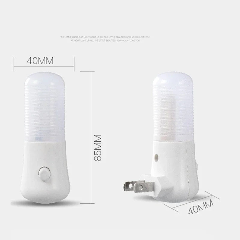 Elegant LED Wall Socket Light - Push Button Night Lamp
