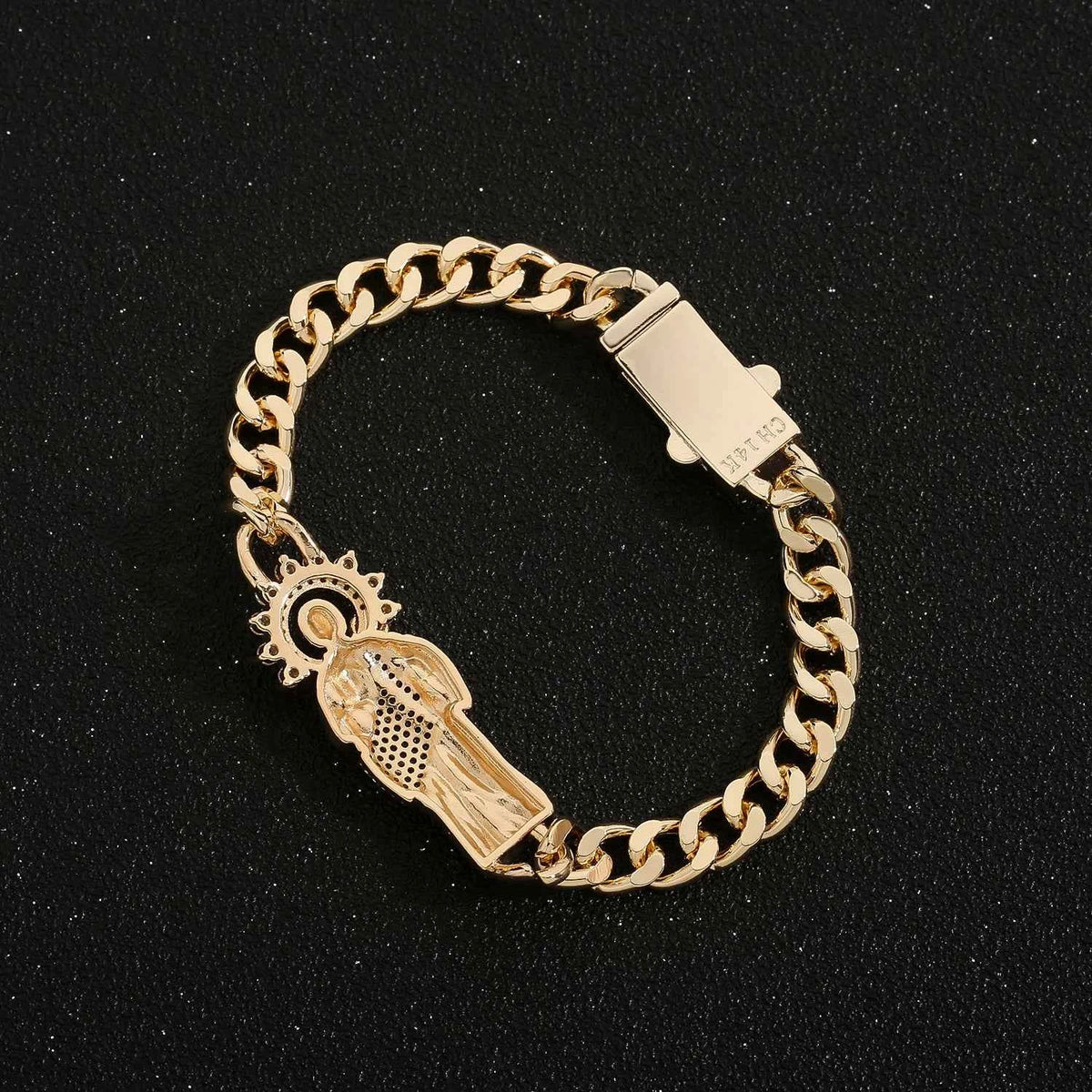 San Judas Tadeo Bracelet - 14k Plated Stainless Steel