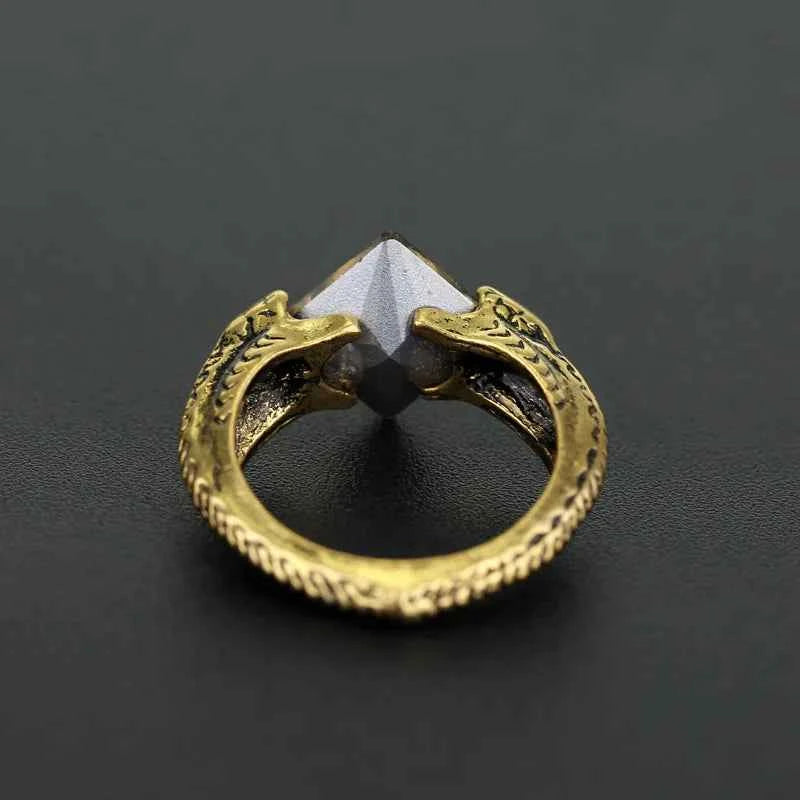 Deathly Hallows Ring - Elegant Voldemort Horcrux Crystal Jewelry