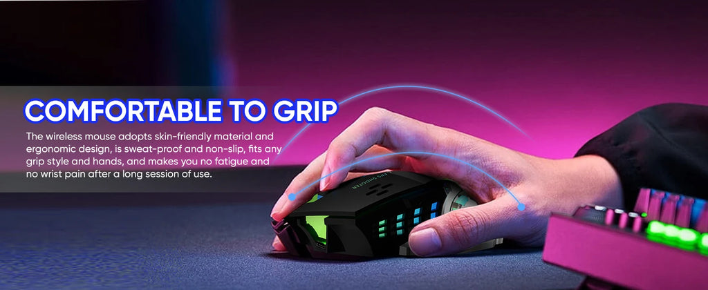 Premium Rechargeable Wireless Mouse - Bluetooth & 2.4GHz Silent RGB