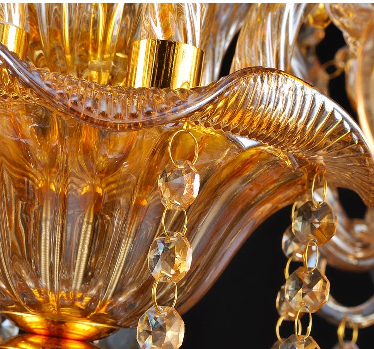 Elegant Gold Lustres Modern Crystal Chandelier Lighting