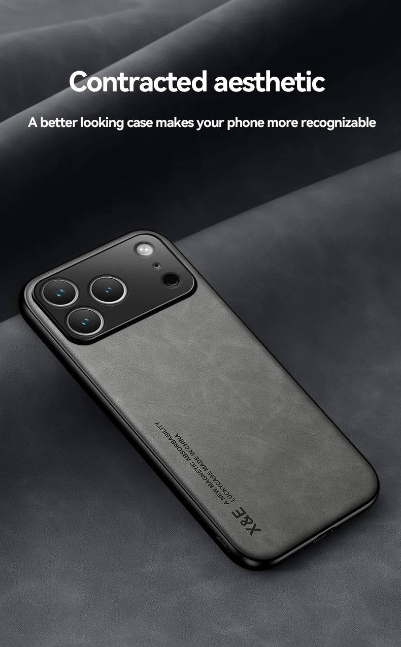 Luxury iPhone Shockproof Case - Magnetic Car Holder
