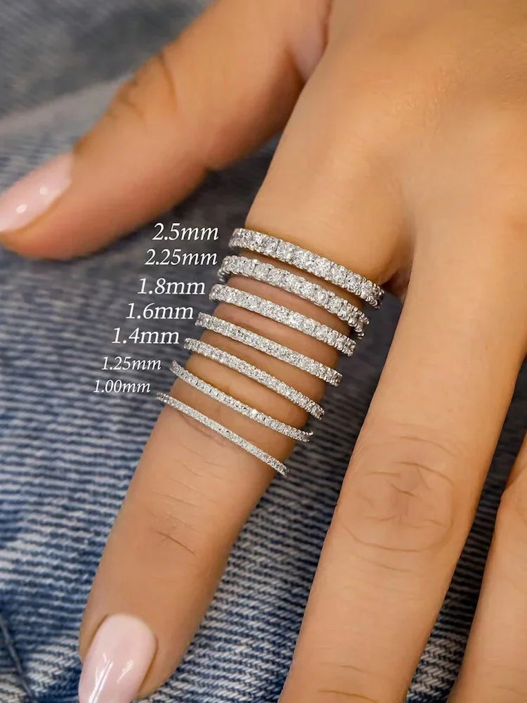 Elegant Sterling Silver Zircon Ring - Luxury Fine Jewelry