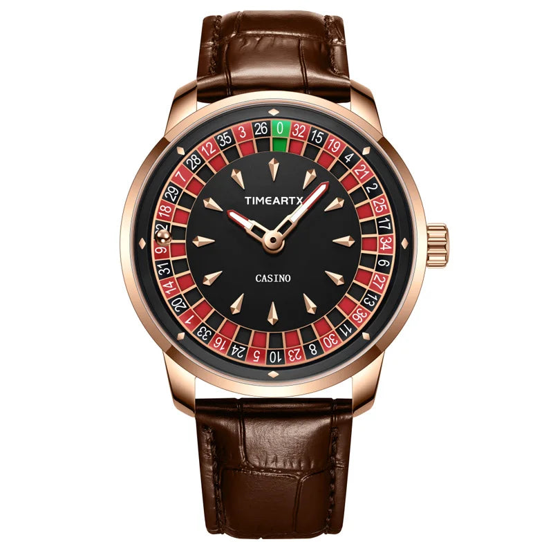Luxury Poker Game Wristwatch - European Roulette Dial