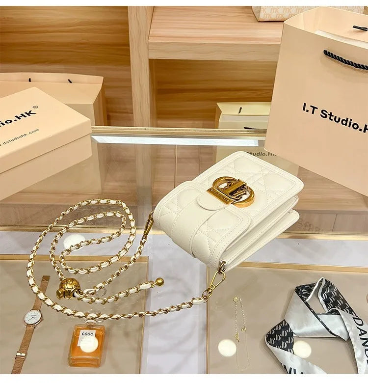 Elegant Mini Chain Bag - Luxury Designer Crossbody