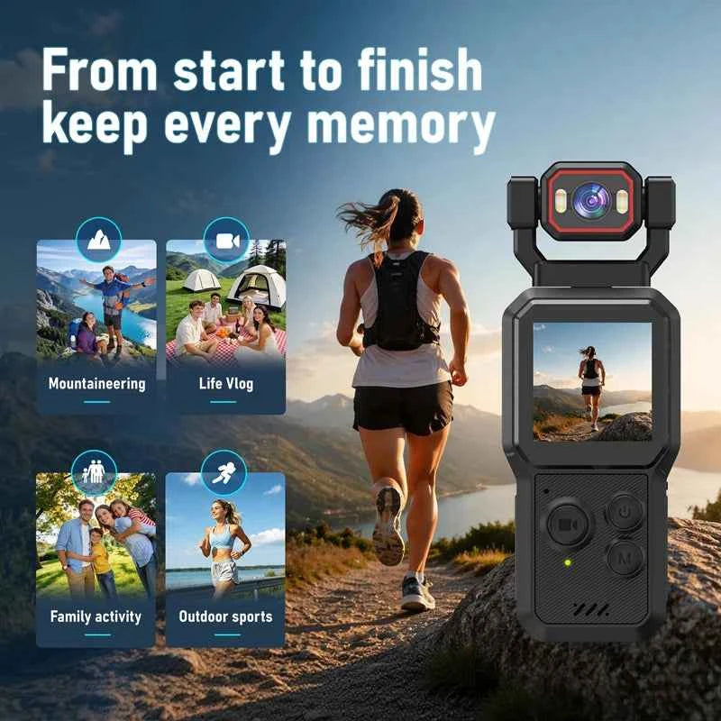 Professional 4K Action Camera - Rotating Lens & Wi-Fi