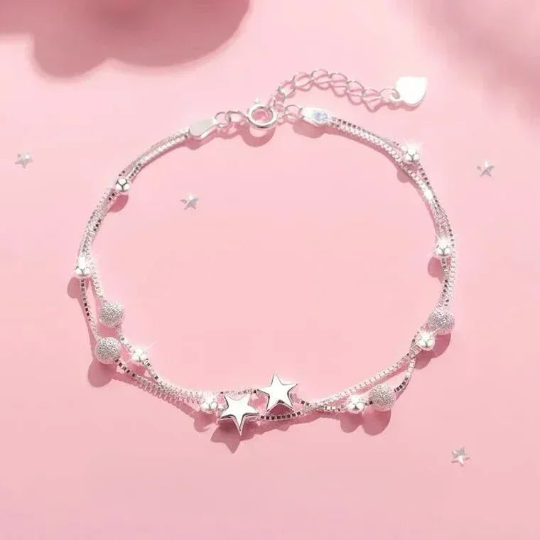 Original Sterling Silver Bracelet - Adjustable Lucky Beads