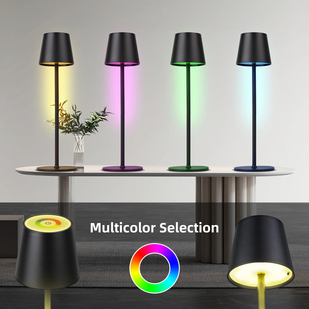 Premium USB Rechargeable Desk Lamp - 3-Color Dimmable Touch